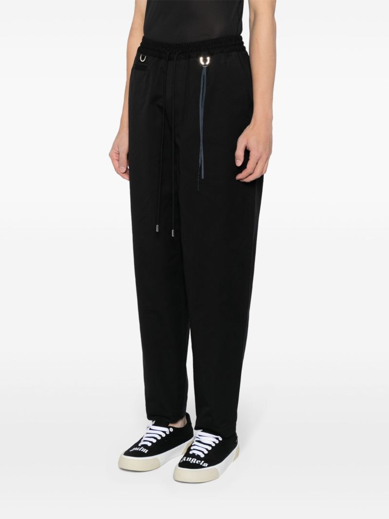 Black Straight Leg Cotton Trousers