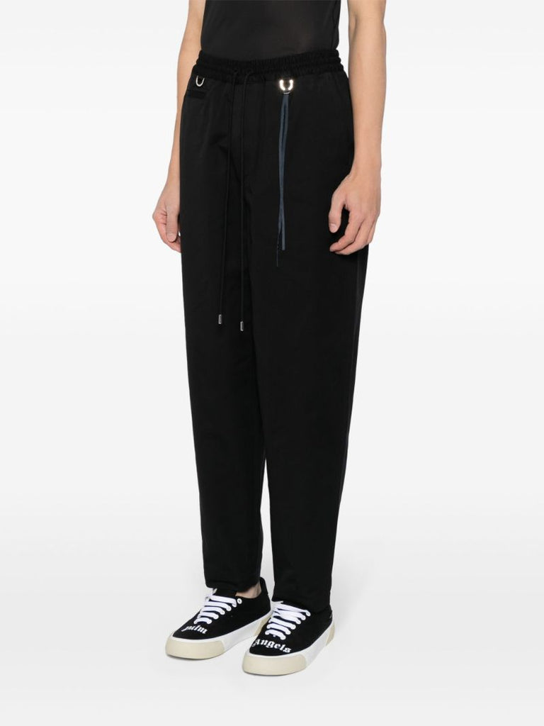 Black Straight Leg Cotton Trousers