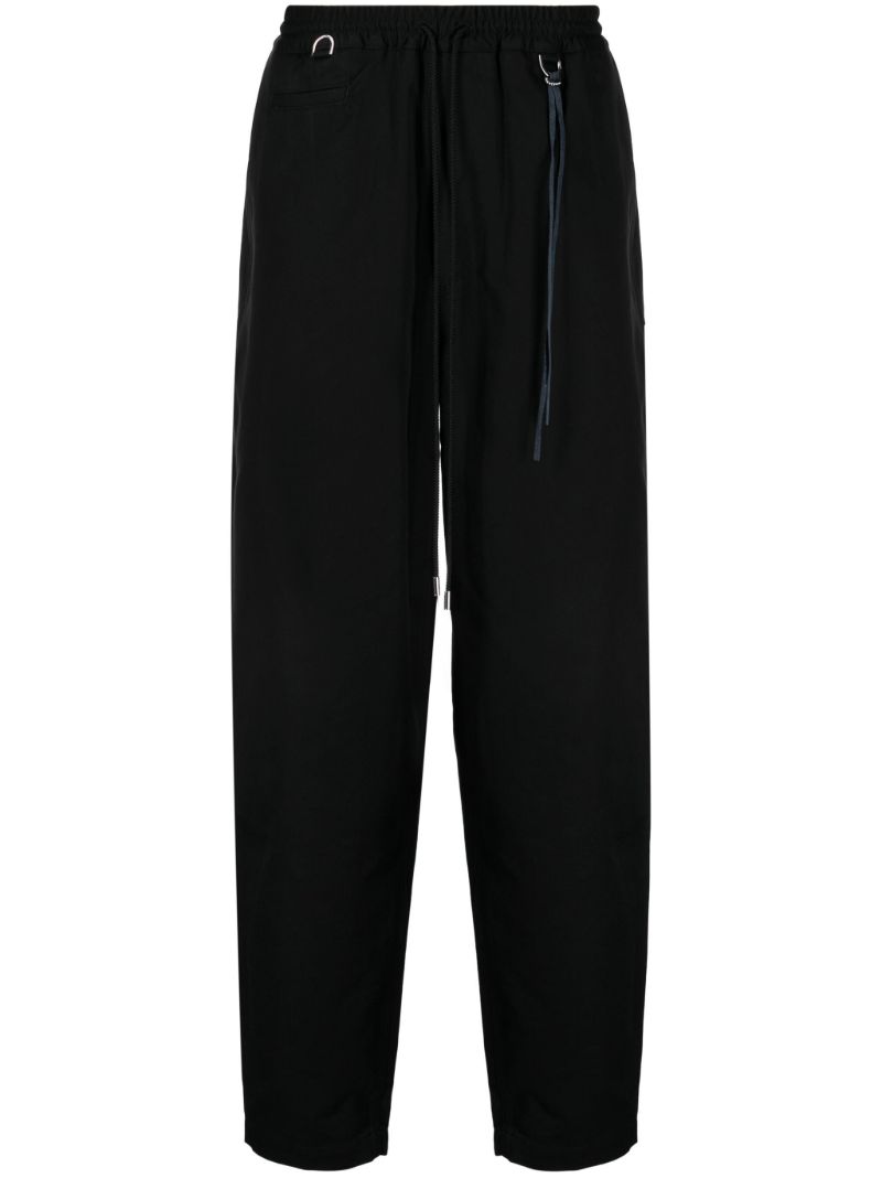 Black Straight Leg Cotton Trousers