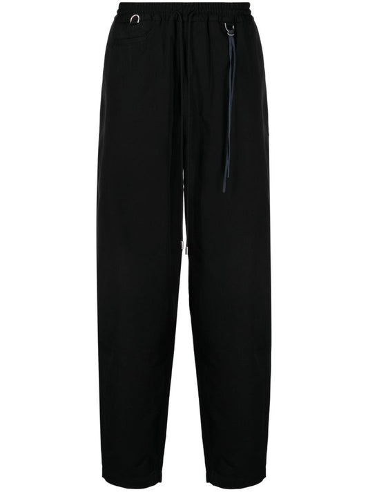 Black Straight Leg Cotton Trousers