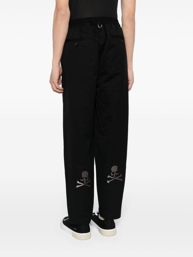 Black Straight Leg Cotton Trousers