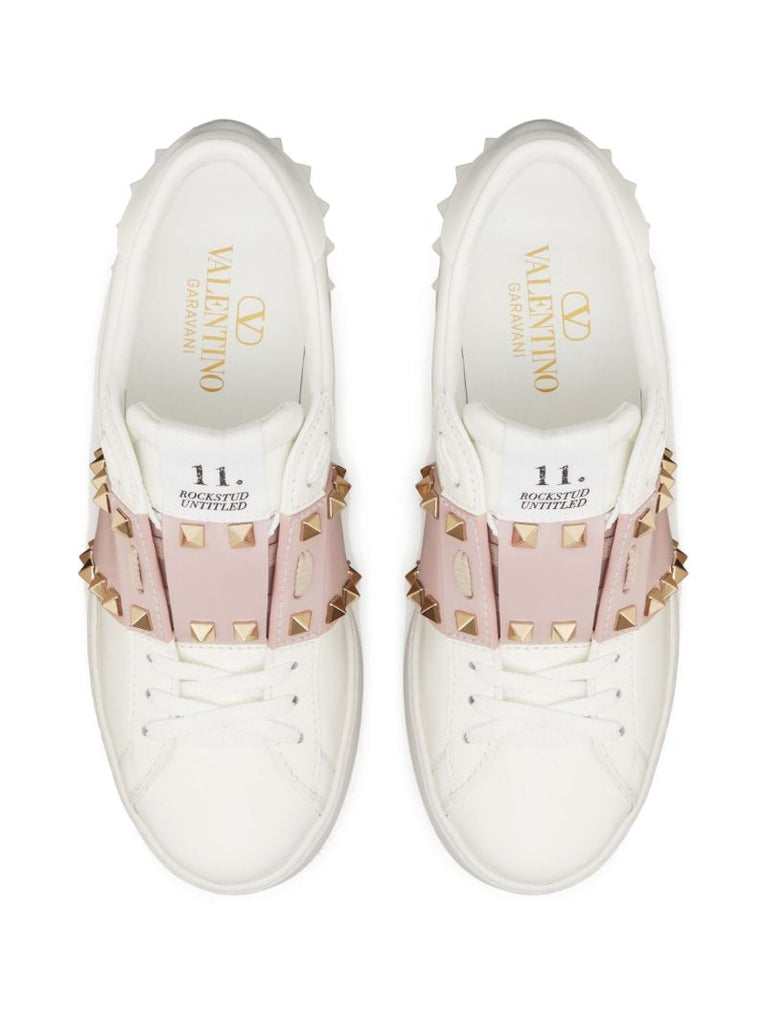 White Open Disco 85 Wedge Sneakers