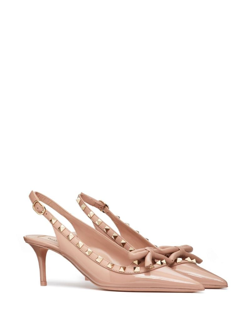 Neutral Rockstud 60 Leather Pumps