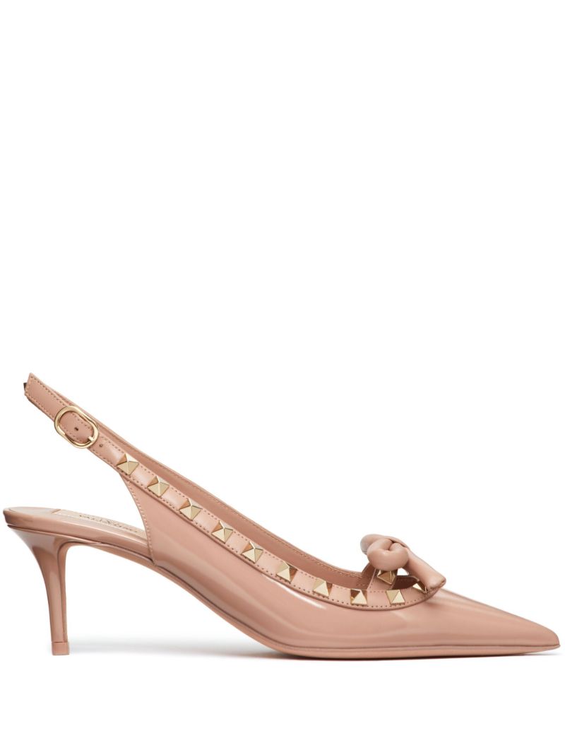 Neutral Rockstud 60 Leather Pumps