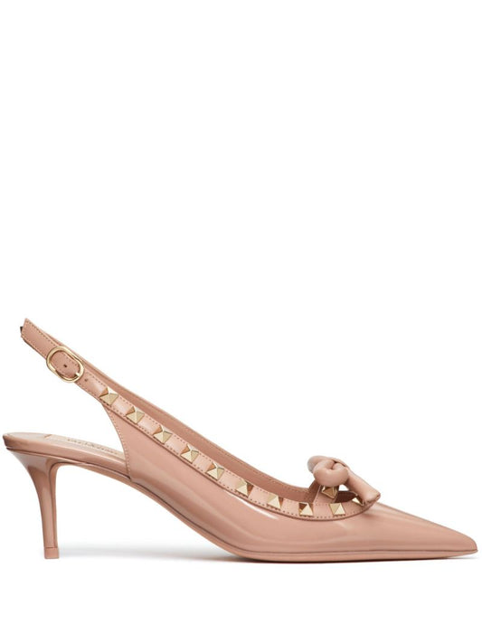 Neutral Rockstud 60 Leather Pumps