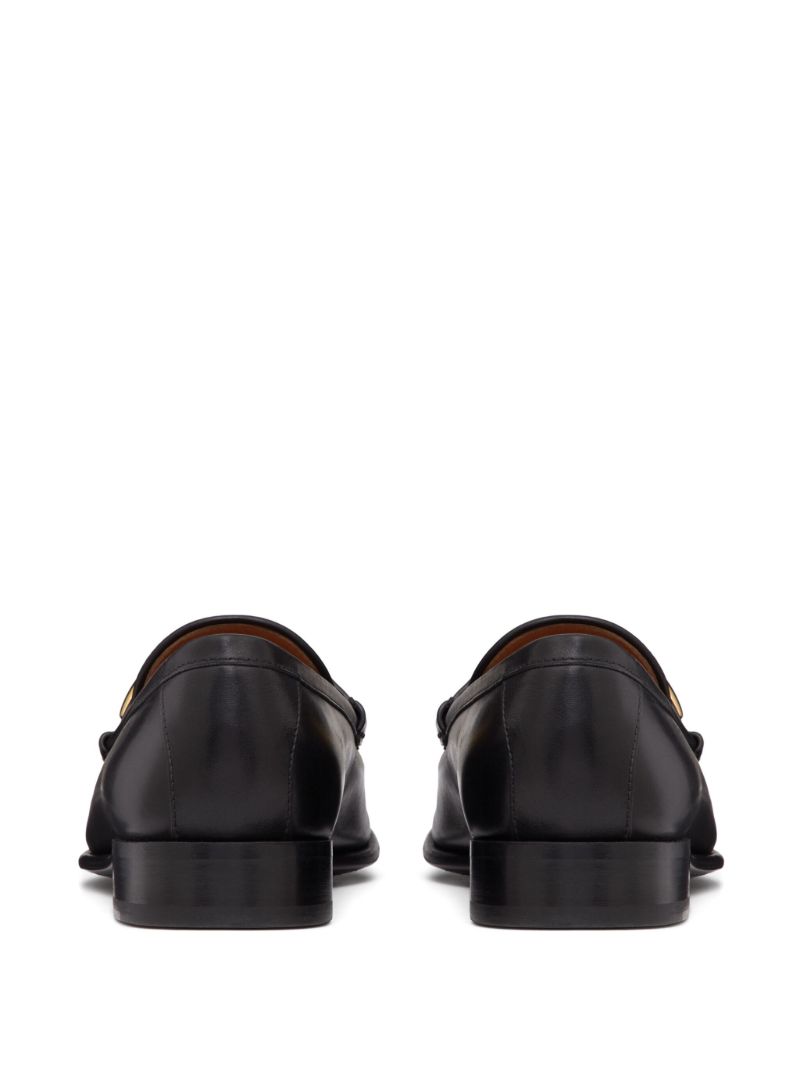 Black Vlogo Signature Leather Loafers