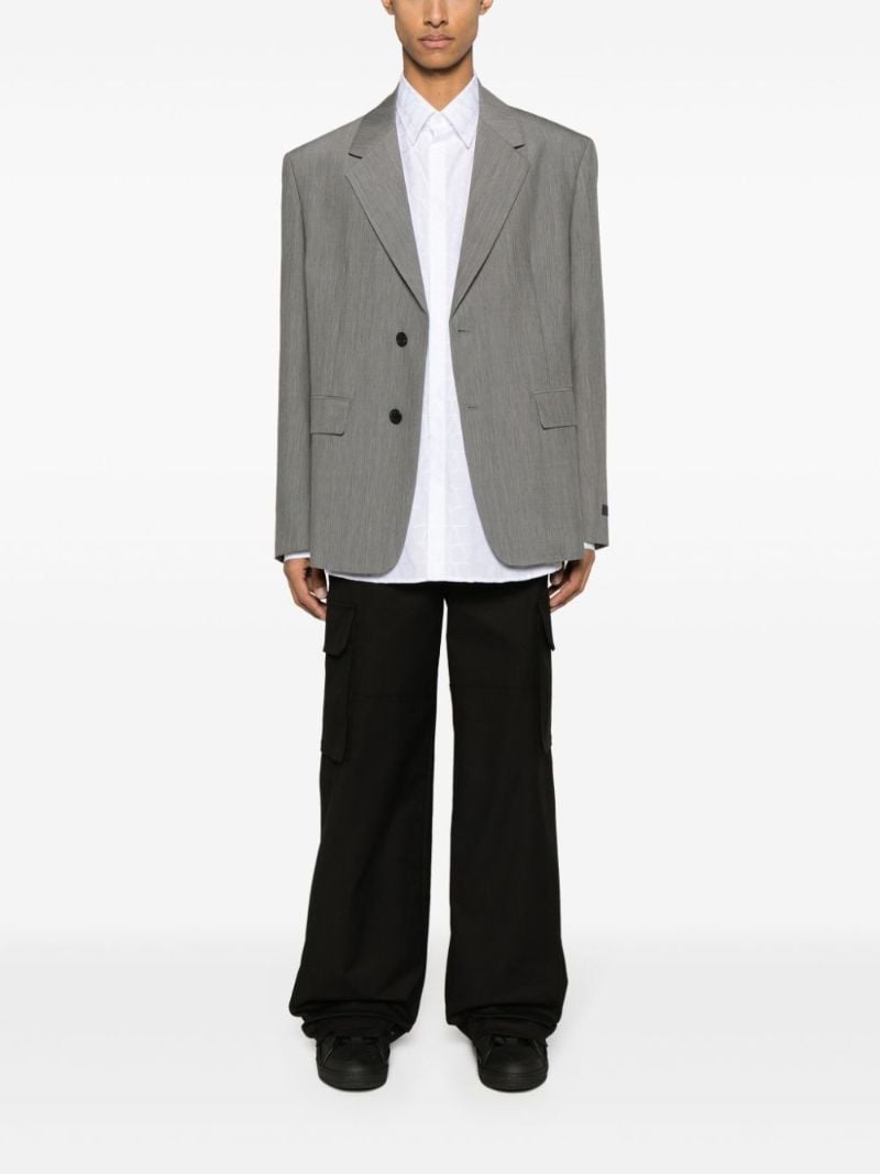 Black Wide-leg Cargo Trousers