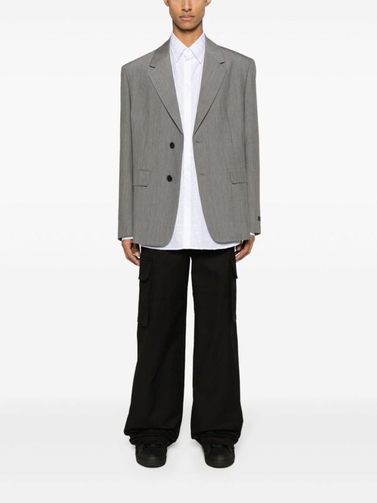 Black Wide-leg Cargo Trousers
