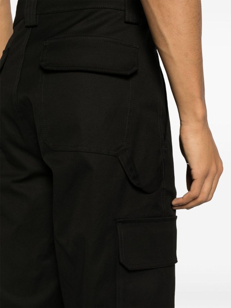 Black Wide-leg Cargo Trousers