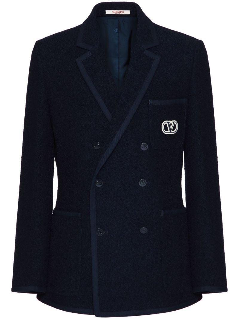 Blue Vlogo Signature BouclÃ_x0083_Â© Blazer