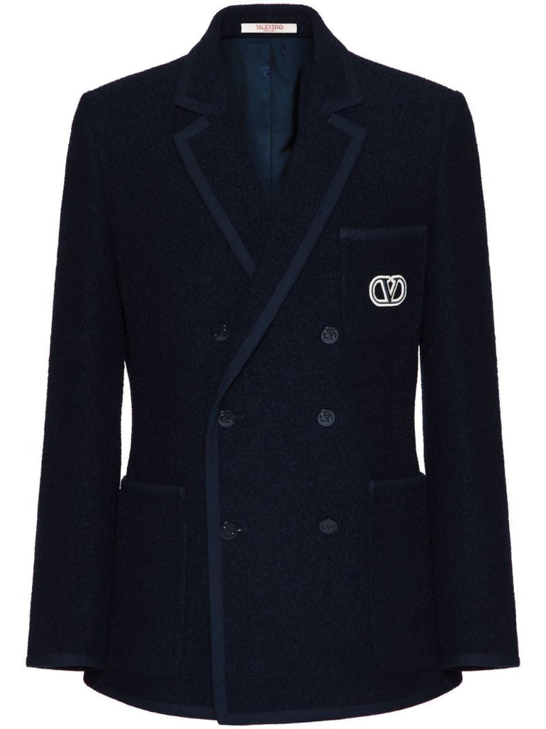 Blue Vlogo Signature BouclÃ_x0083_Â© Blazer