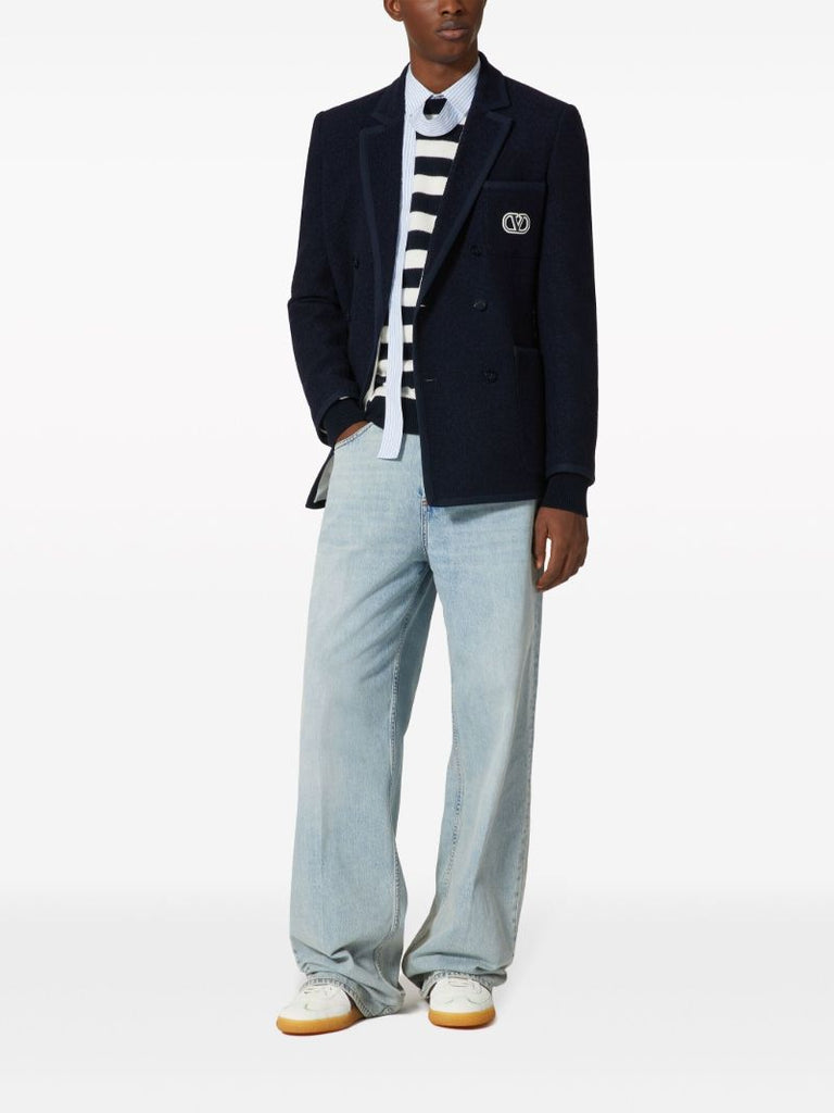 Blue Vlogo Signature BouclÃ_x0083_Â© Blazer