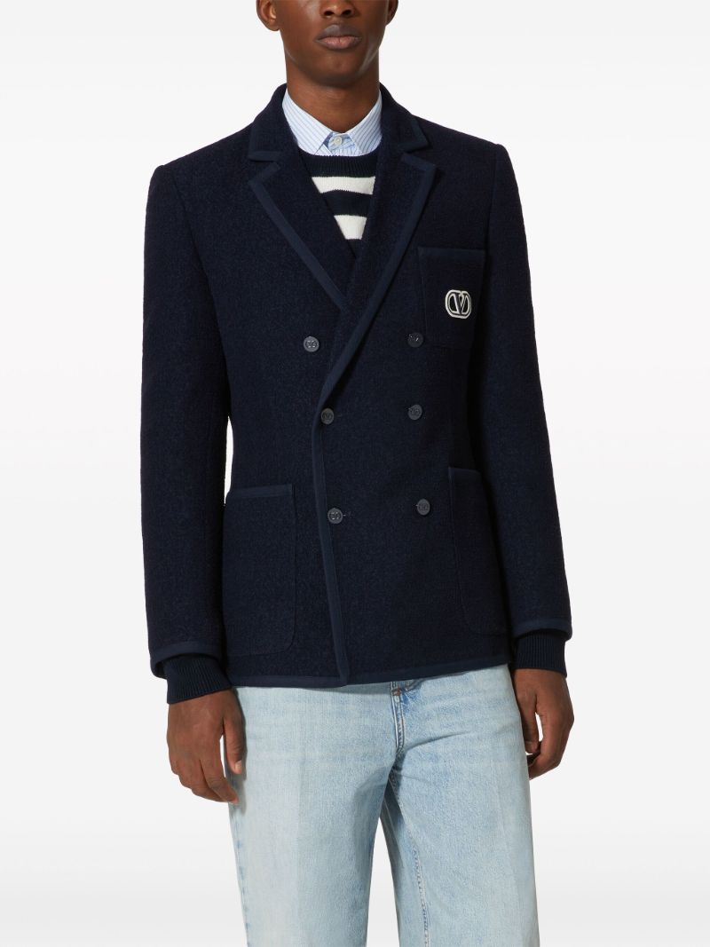 Blue Vlogo Signature BouclÃ_x0083_Â© Blazer