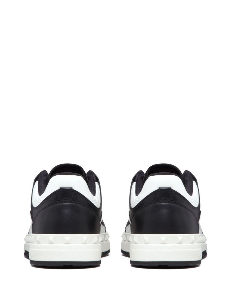 Black Freedots Leather Sneakers
