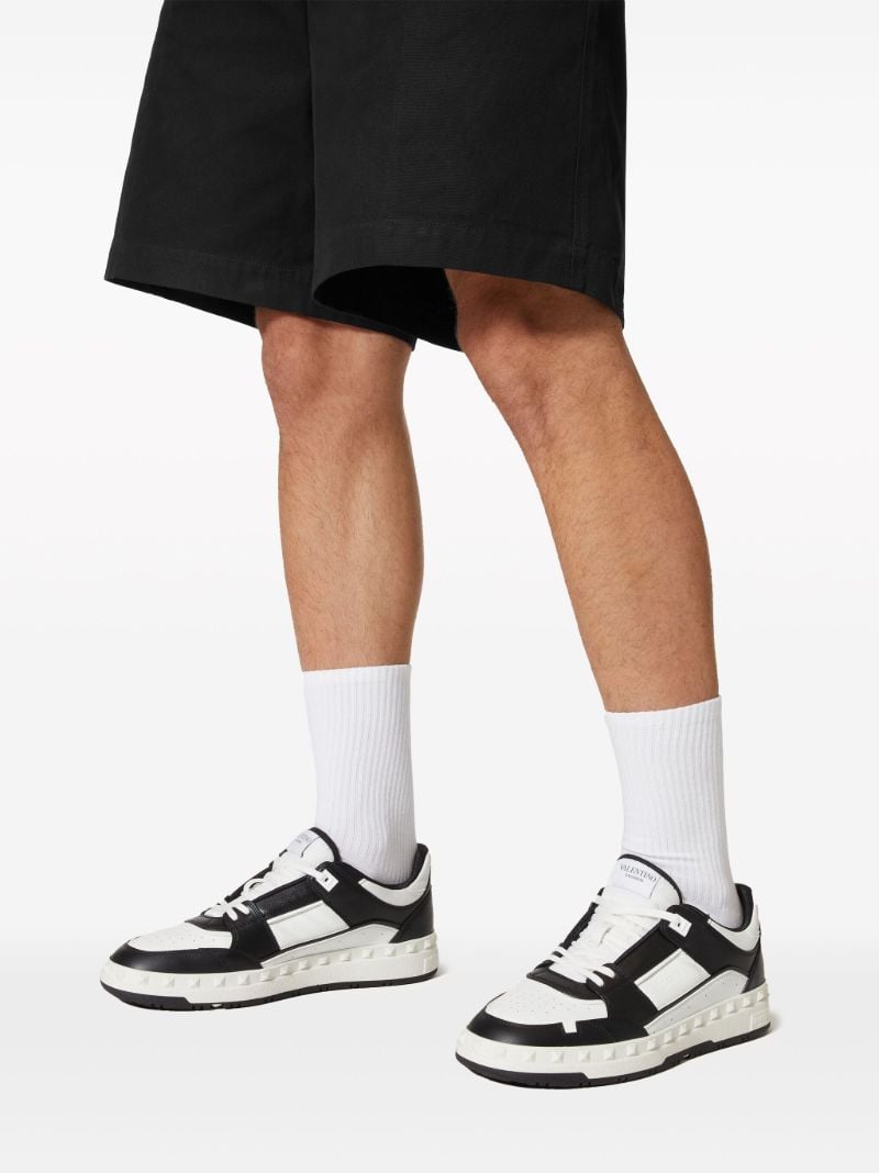 Black Freedots Leather Sneakers