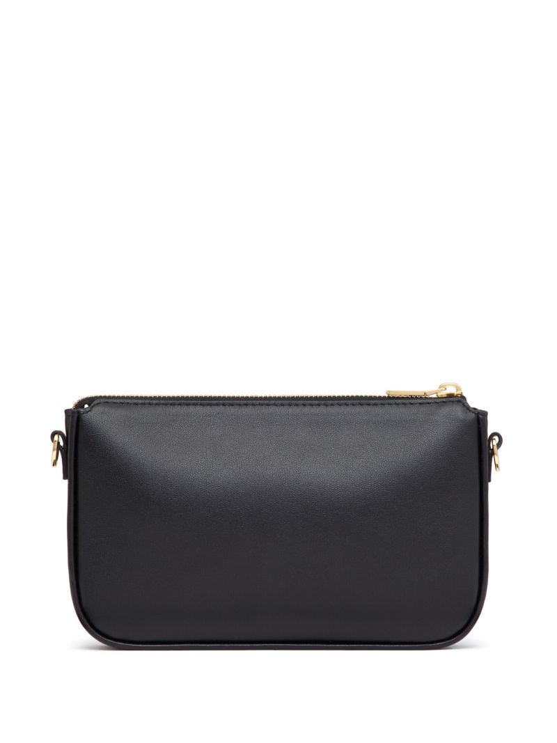 Black Vlogo Signature Leather Mini Bag