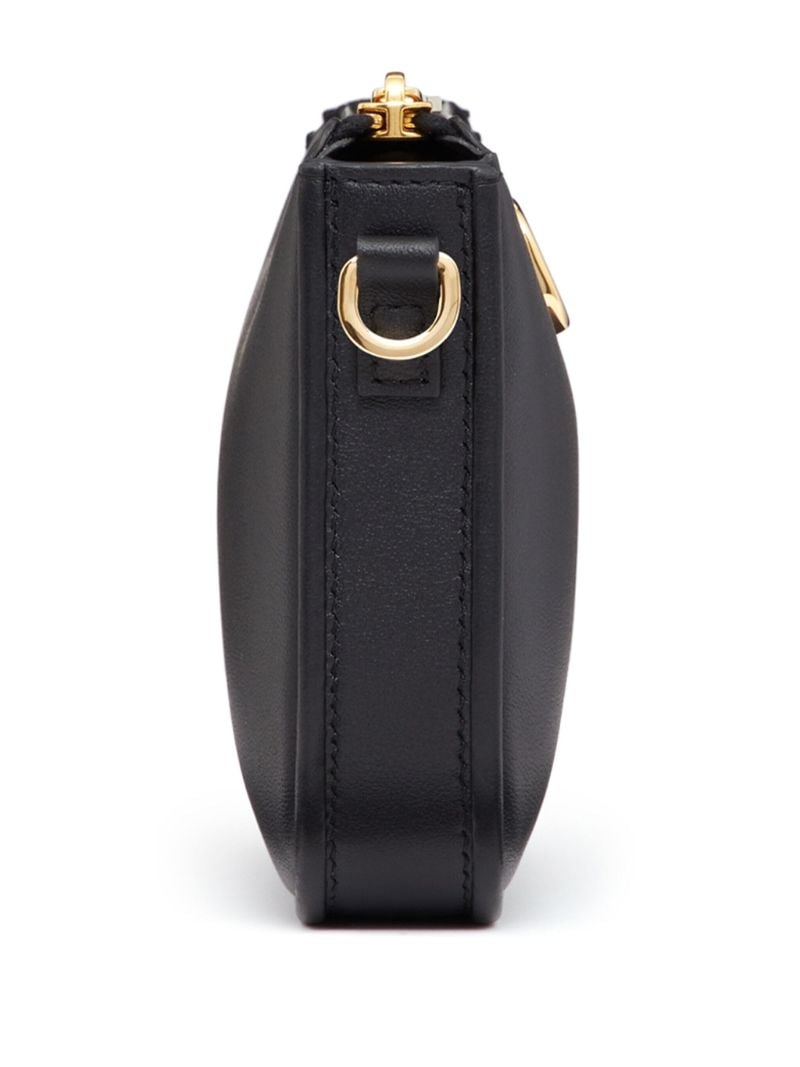Black Vlogo Signature Leather Mini Bag