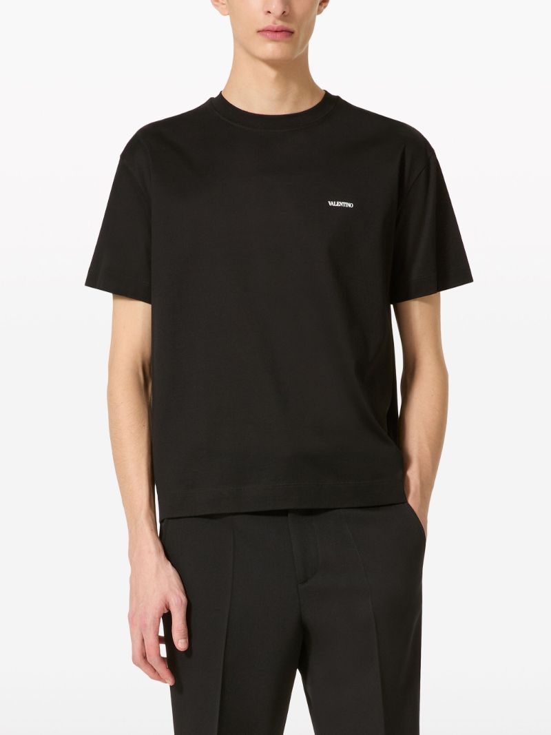 Black Logo-print Cotton T-shirt