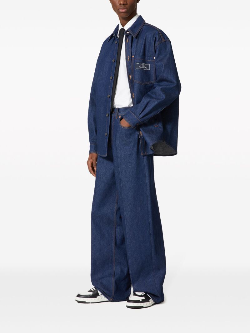 Blue Logo-tag Denim Shirt