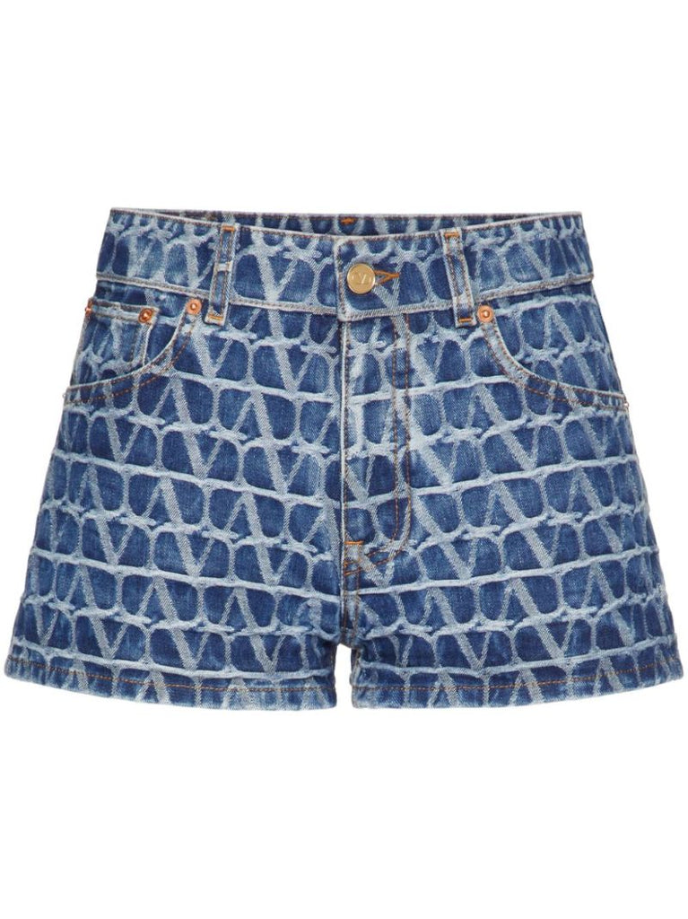 Blue Toile Iconographe Denim Shorts