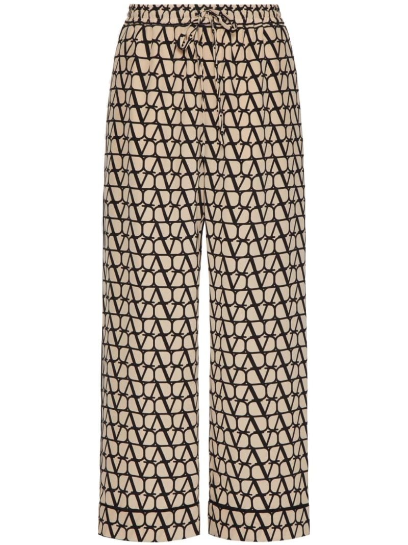 Beige Toile Iconographe Silk Trousers