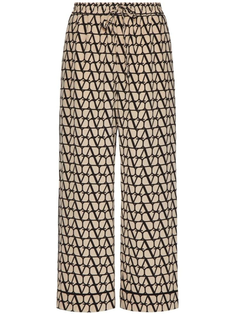 Beige Toile Iconographe Silk Trousers