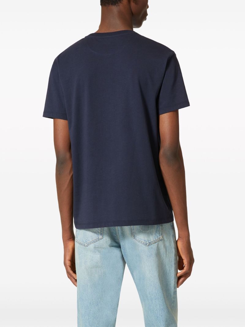 Blue Vlogo Signature Cotton T-shirt