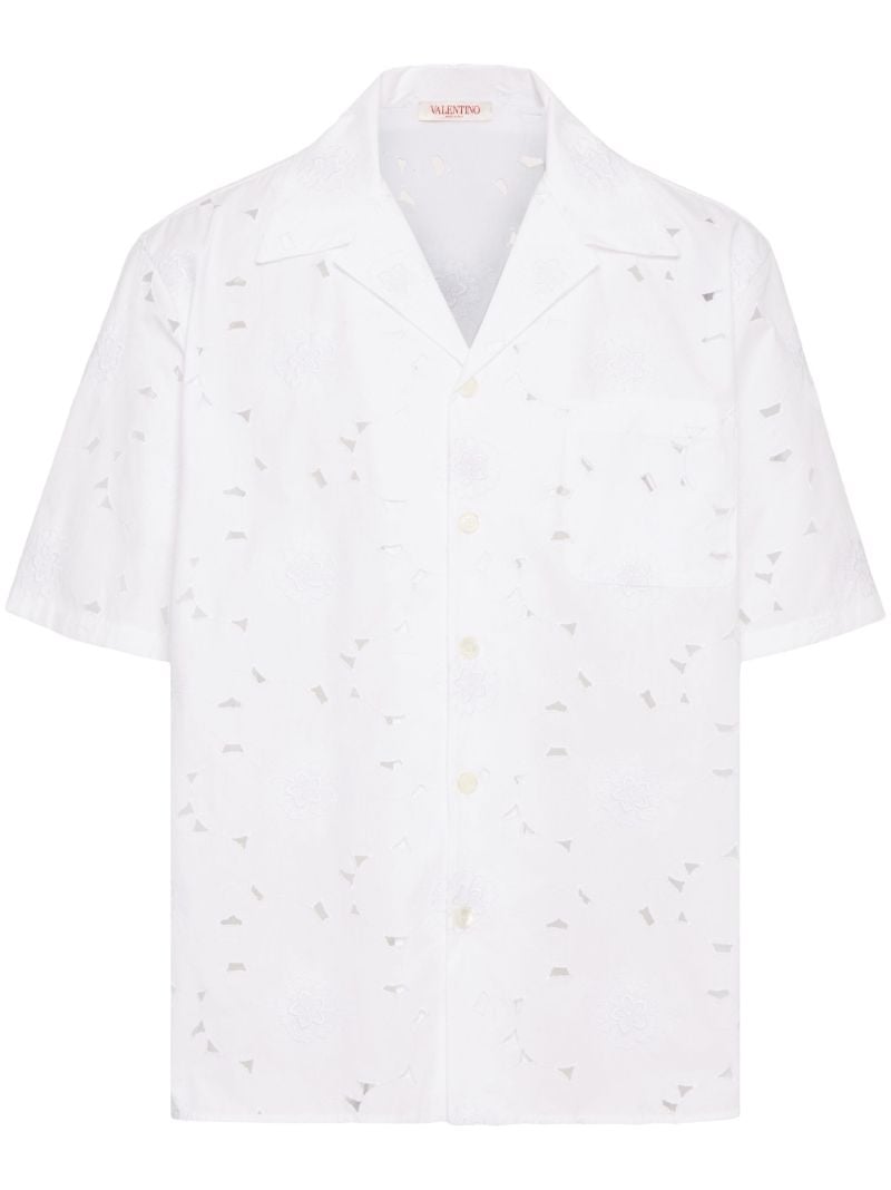 White Floral Broderie Anglaise Shirt