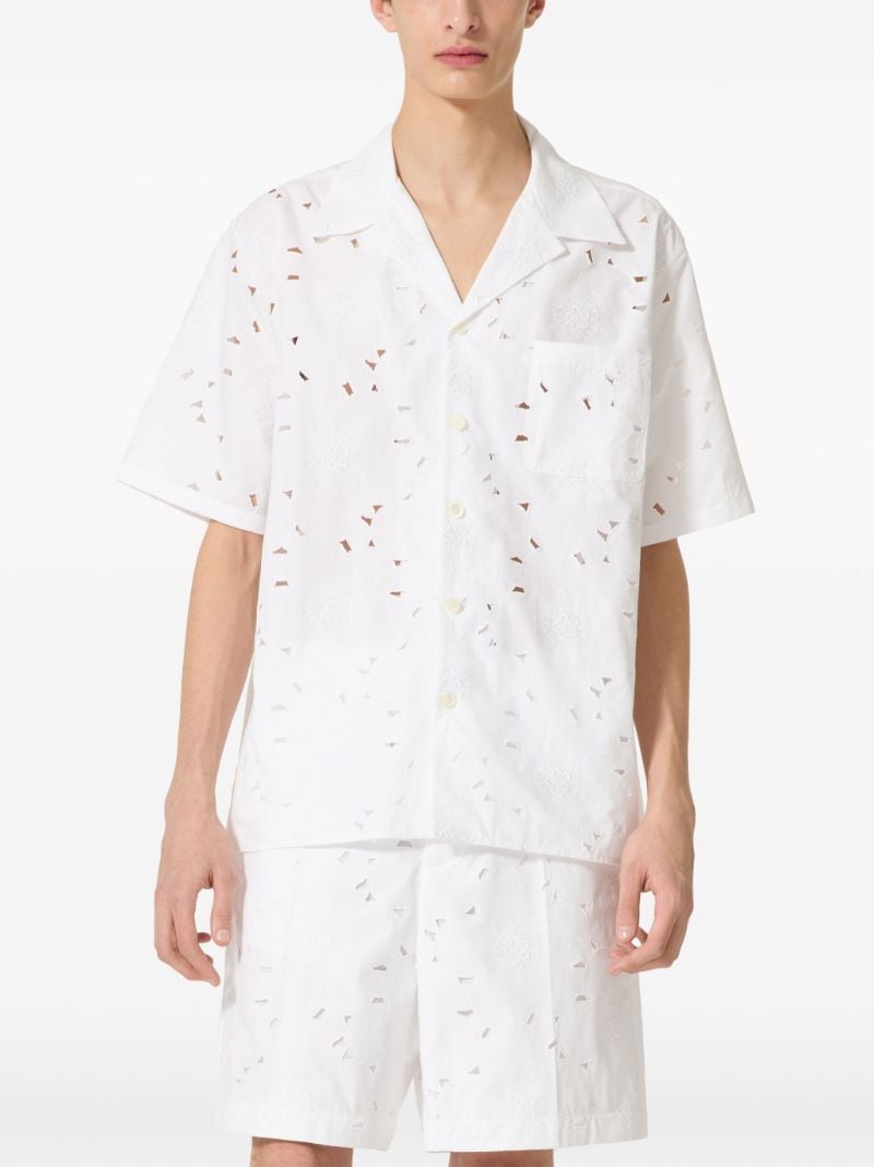 White Floral Broderie Anglaise Shirt