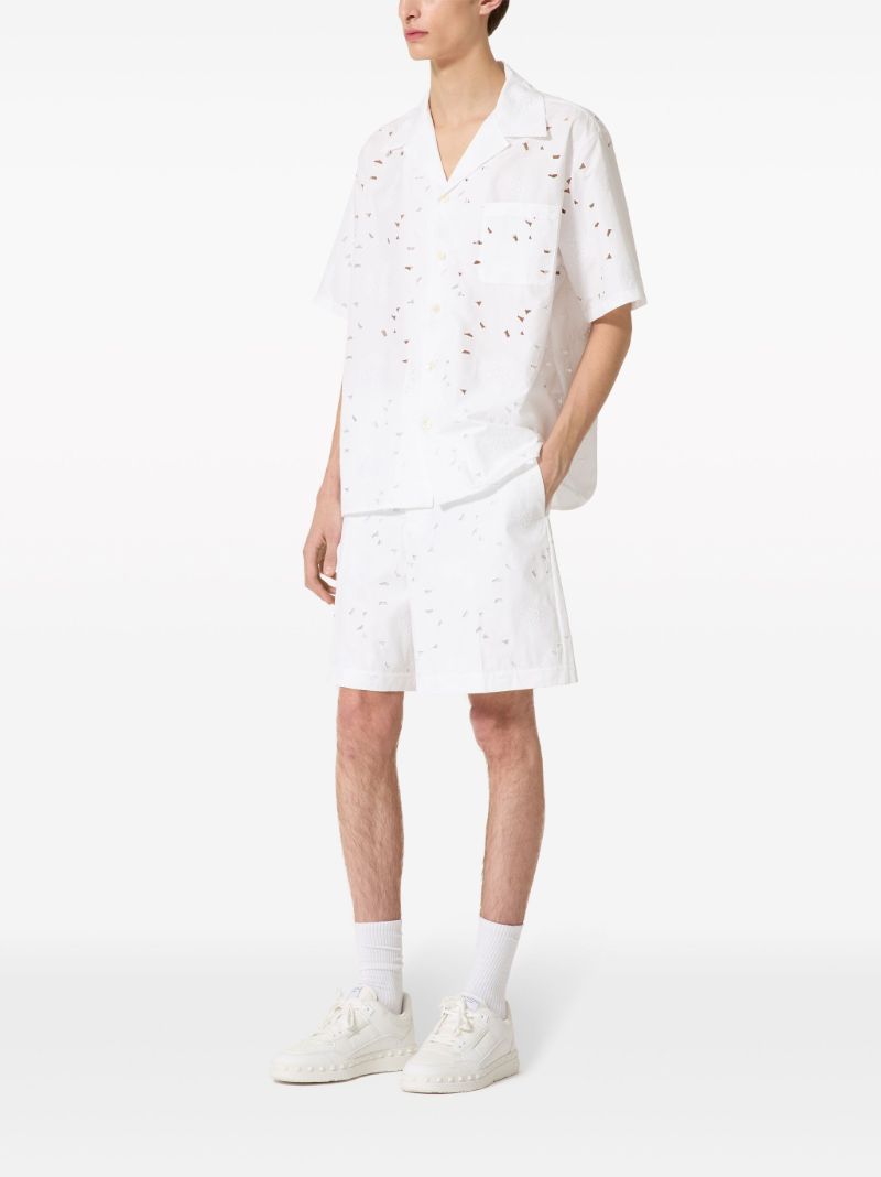White Floral Broderie Anglaise Shirt