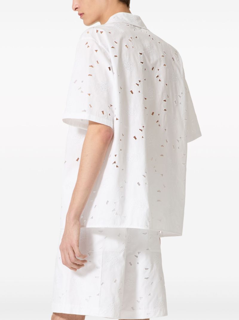White Floral Broderie Anglaise Shirt