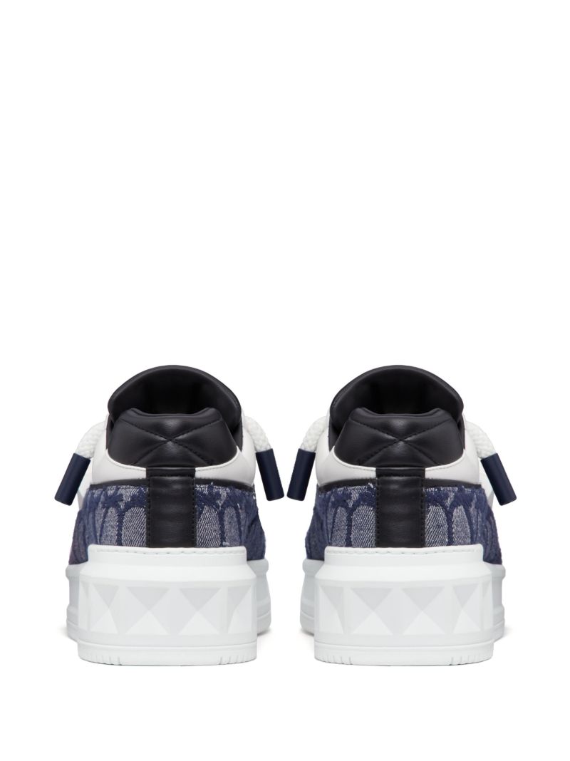 Blue One Stud Iconographe Leather Sneakers