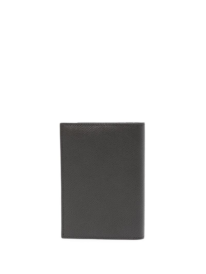 Grey Logo-plaque Leather Wallet
