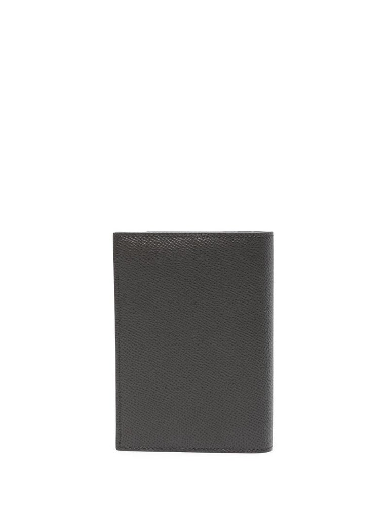Grey Logo-plaque Leather Wallet