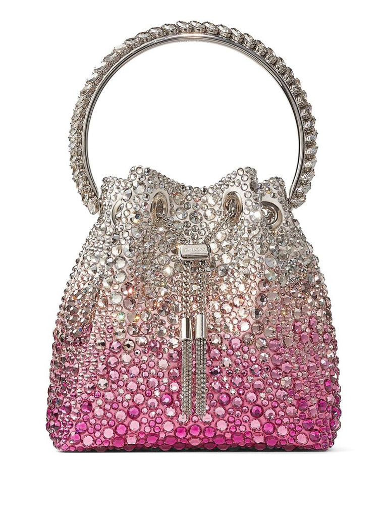 Pink Bon Bon Crystal-embellished Bucket Bag