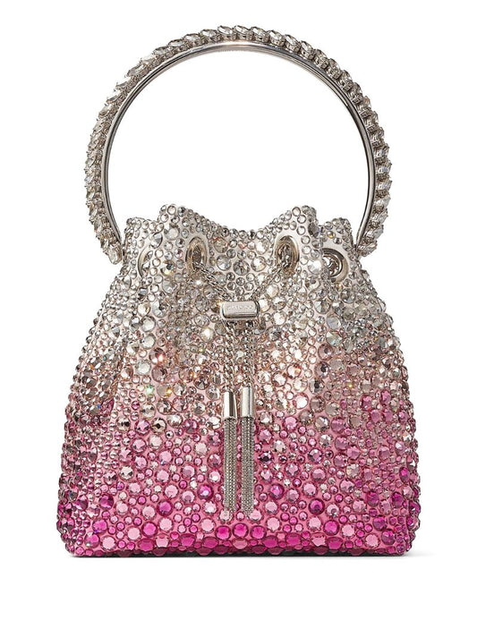 Pink Bon Bon Crystal-embellished Bucket Bag