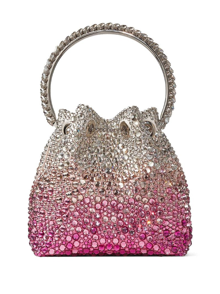 Pink Bon Bon Crystal-embellished Bucket Bag