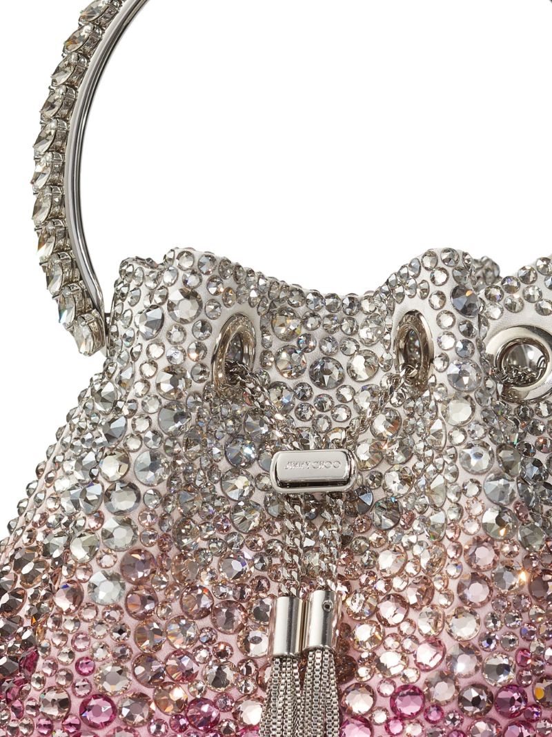 Pink Bon Bon Crystal-embellished Bucket Bag