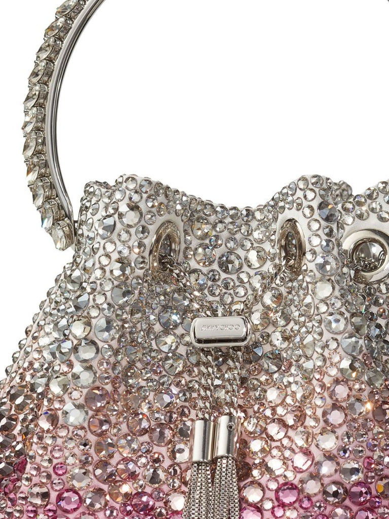 Pink Bon Bon Crystal-embellished Bucket Bag