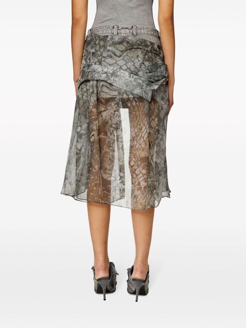 Grey O-jeany Denim Skirt