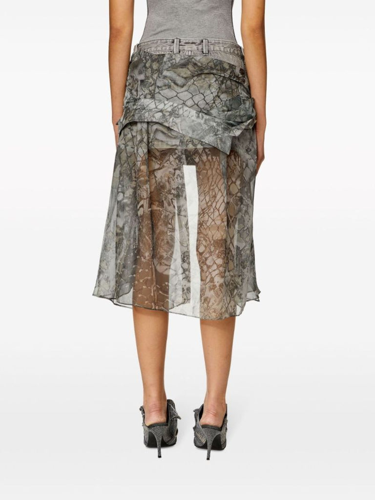 Grey O-jeany Denim Skirt