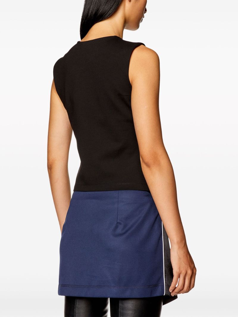 Black T-reams Cut-out Top