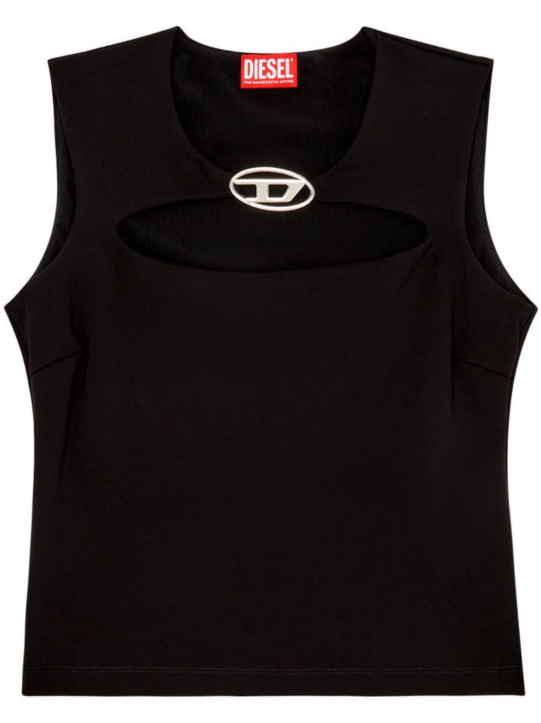 Black T-reams Cut-out Top