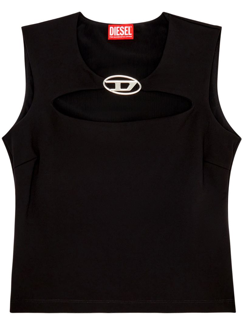 Black T-reams Cut-out Top
