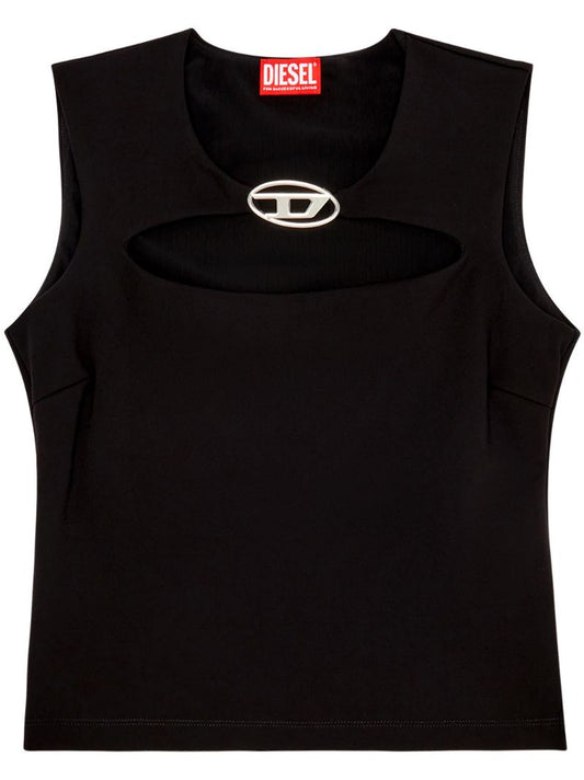 Black T-reams Cut-out Top