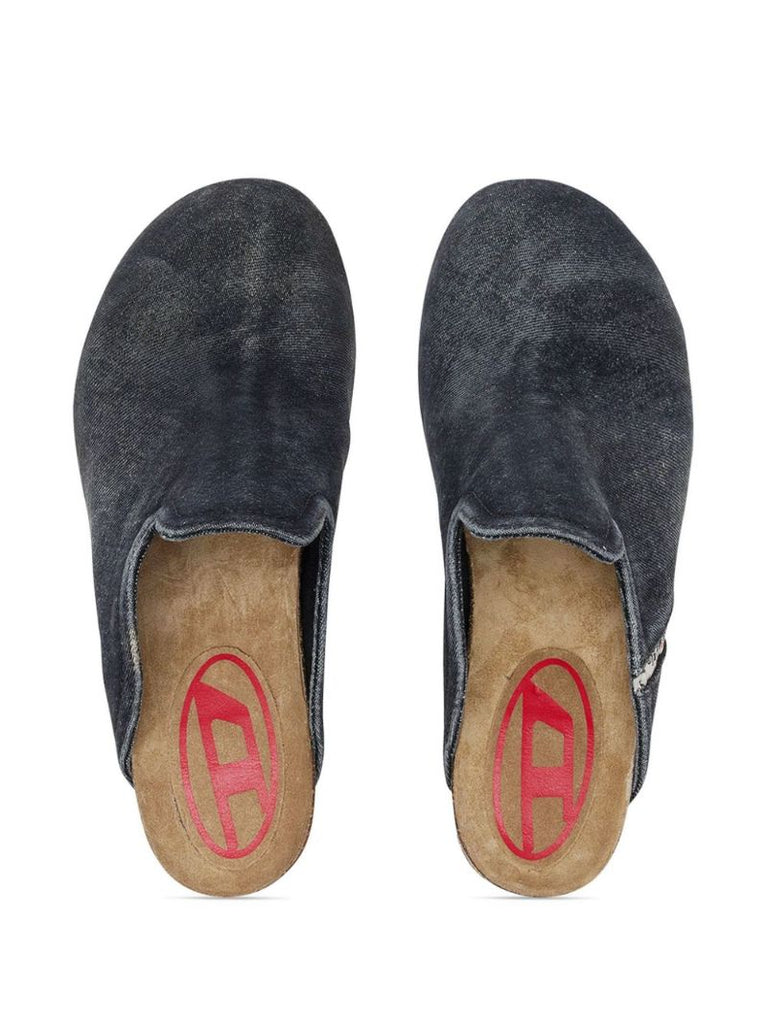 Black D-woodstock W 80 Denim Mules