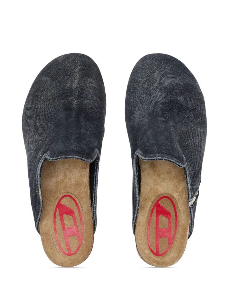 Black D-woodstock W 80 Denim Mules