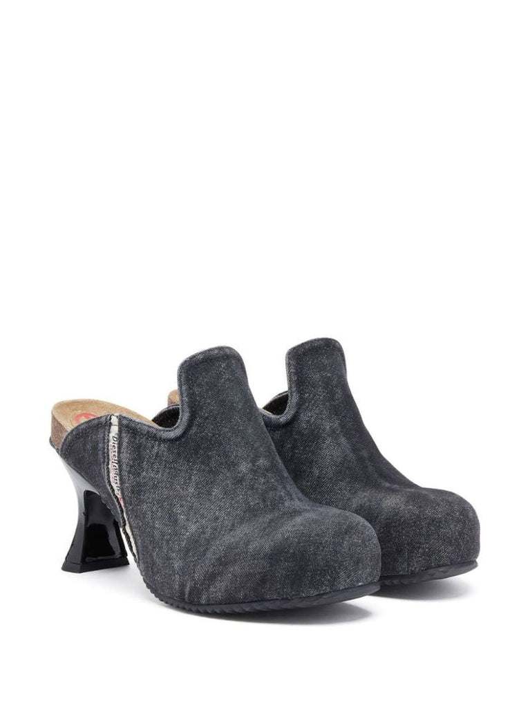 Black D-woodstock W 80 Denim Mules