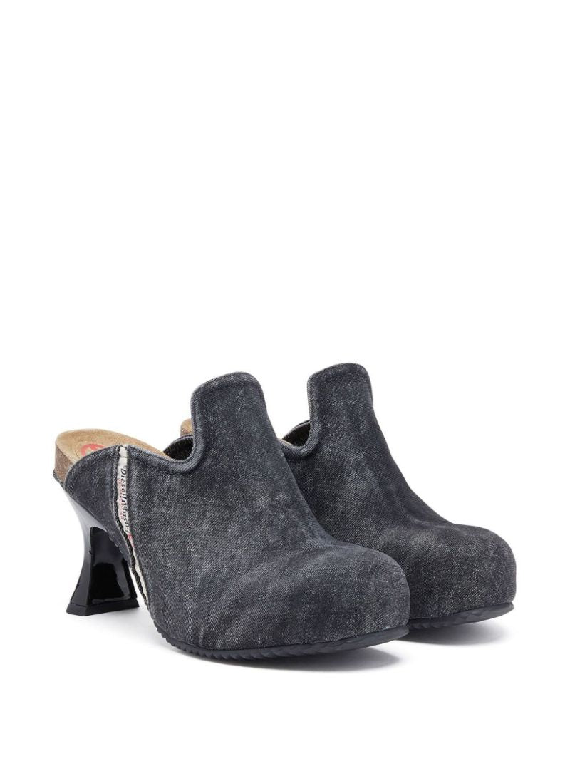 Black D-woodstock W 80 Denim Mules