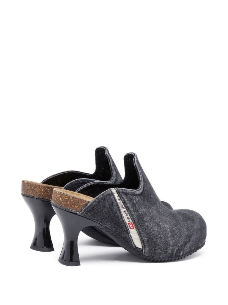 Black D-woodstock W 80 Denim Mules
